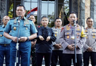 Panglima TNI bersama Kapolri saat konferensi pers, Kamis (7/9/2023).
