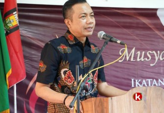 Wakil Bupati Blitar Rahmat Santoso Saat Berikan Sambutan di Acara Muscab ke- 6 IMM Kabupaten Blitar (Foto : Faisal NR / Klikwarta.com)