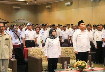 Bupati Blitar Rini Syarifah Hadiri Rakorwas Desa Tahun 2023 di Hotel Puri Perdana Blitar