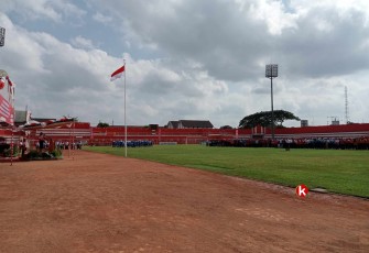 Situasi Upacara Peringatan Haornas ke- 40 di Stadion Soeprijadi Kota Blitar Tahun 2023 (Foto : Faisal NR / Klikwarta.com)