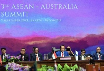 Presiden Joko Widodo memimpin KTT ke-3 ASEAN-Australia yang digelar di Ruang Kakatua, JCC, Jakarta, pada Kamis, 7 September 2023. 