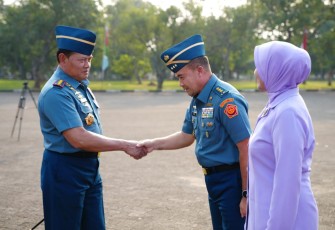 Panglima TNI saat Menerima Laporan Korps Kenaikan Pangkat 27 Pati TNI