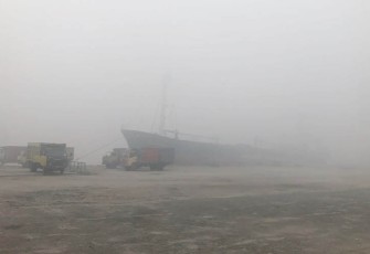 Asap Tebal Selimuti Kota Sampit