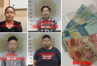 Tersangka dan barang bukti saat diamankan