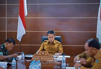 Wakil walikota Bitung saat mengikuti Rakor yang di pimpin oleh Mendagri