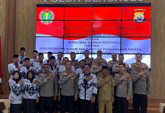 Kapolres Rejang Lebong Hadiri Penandatanganan MoU Polda Bengkulu dan PGRI