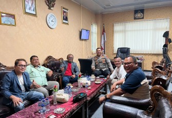Silaturahmi pengurus SMSI dengan Kapolres Bengkulu Utara