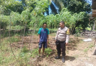 Sambang Warga Tanaman Pangan Lestari Bhabinkamtibmas Polsek Giri Mulya Turun Langsung ke Desa