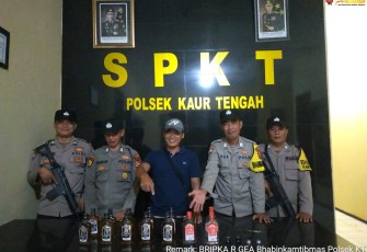 Polsek Kaur Tengah Sita Belasan Miras