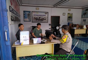Sambangi Kantor Dealer Motor Bhabinkamtibmas Samapaikan Imbauan Kamtibmas
