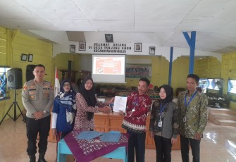 Polsek Giri Mulya Monitoring Rapat Pleno Terbuka Rekapitulasi DPHP Pemilu Tahun 2024 di Wilkumnya 