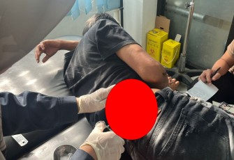 Korban saat dirawat