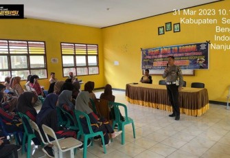 Satlantas Polres Bengkulu Selatan Menggelar Police Goes To School di SMP Negeri 4 Manna Bengkulu Selatan  