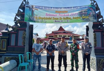 Polsek Padang Jaya Lakukan Pengamanan Ibadah Minggu Paskah 