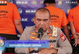 Polres Rejang Lebong saat press release