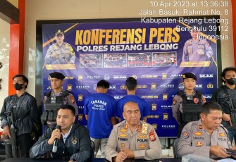 Polres Rejang Lebong saat press release
