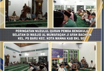 Kapolsek Kota Manna Menghadiri Peringatan Nuzulul Quran 1444 H di Masjid Muwafaqah Mariaffan
