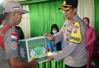 Kapolres Kepahiang Bersama Ketua Bhayangkari Cek Pos PAM