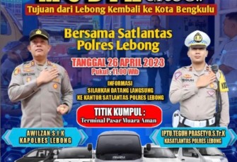 Balik Mudik Gratis ke Kota Bengkulu Difasilitasi Polres Lebong, Berikut Infonya