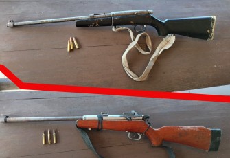 Dua Senpi laras panjang dan 6 butir peluru diserahkan warga