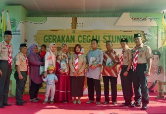Bati Bakti TNI Koramil 0806/04 Bendungan saat Hadiri Peringatan Hari Saka Bakti Husada ke-38