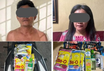 Tersangka dan barang bukti saat diamankan