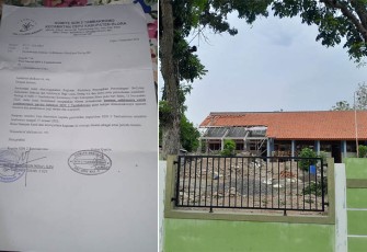Undangan bantuan seiklasnya sosialisasi paving dari komite  SDN 2 Tambakromo kecamatan Cepu yang diterima wali murid.