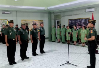 Kodim 1310/Bitung Gelar Tradisi Penerimaan Personel Baru, Pelepasan Personel Pindah Satuan dan Purna Tugas