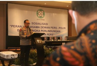 Kadivhumas Polri, Irjen Pol Dedi Prasetyo saat turut sosialisasi Perlindungan Kemerdekaan Pers