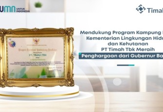 PT Timah Tbk Raih Penghargaan Prestisius Sebagai Pendukung Program Kampung Iklim di Provinsi Kepulauan Bangka Belitung
