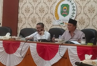Situasi Rapat Kerja Komisi IV DPRD Kabupaten Trenggalek Bersama OPD Mitra kerja di aula DPRD Kabupaten Trenggalek, Senin (25/7/2023)