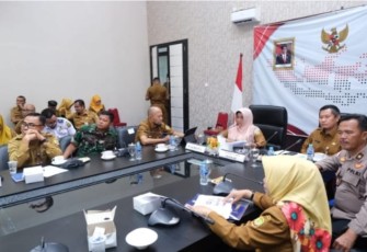 Rapat Koordinasi Nasional Pengendalian Inflasi Tahun 2023 yang dilaksanakan secara daring, dan dikuti oleh seluruh stake holder pengendalian inflasi tingkat nasional, Senin (13/2).