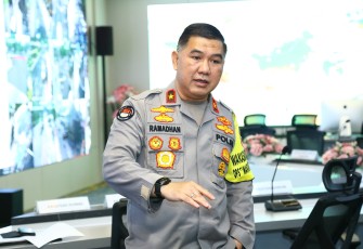Karopenmas Divisi Humas Polri Brigjen Ahmad Ramadhan di Mabes Polri, Jakarta, Senin (6/11/2023).