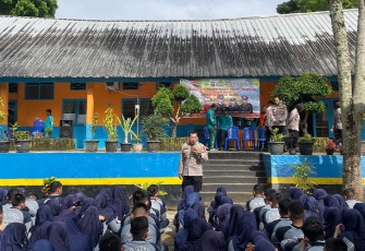 Polres Pagar Alam saat Sosialisasikan Penerimaan Calon Anggota Polri ke Pelajar