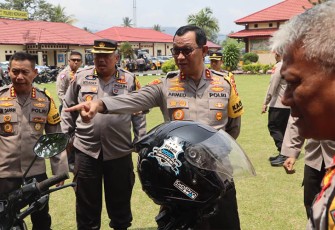 Kapolda Bengkulu Irjen Pol.Drs. Armed Wijaya, MH saat Cek Pelaksanaan Ops Mantap Brata di Polres Kepahiang