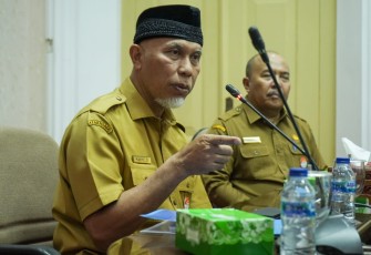 Gubernur Sumatra Barat Mahyeldi saat Menyampaikan Sambutannya