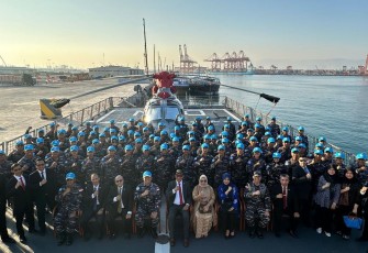 KRI Diponegoro-365 yang tergabung dalam Satgas Maritime Task Force (MTF) TNI KONGA XXVIII-O/UNIFIL tiba di Port of Salalah, Oman, Rabu (27/12)