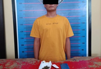 Tersangka dan barang bukti saat diamankan