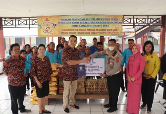 Dirlantas Polda Kalteng Beri Tali Asih Kepada Panti Rehabilitasi JAM Palangka Raya