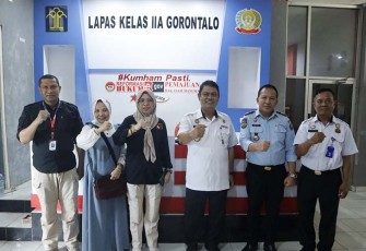 Foto bersama seusai giat Perekaman KTP-el Bagi WBP