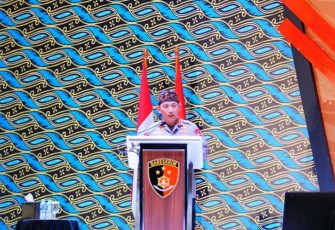 Kapolri Jenderal Listyo Sigit Prabowo saat memberikan arahan dalam kegiatan Rapat Kerja Teknis (Rakernis) di Bandung, Jawa Barat, Rabu 15 Maret 2023. 