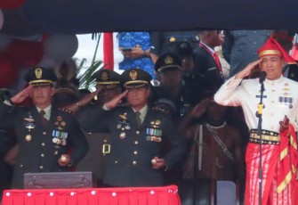 Dandim 1710/Mimika saat Hadiri Upacara Peringatan HUT RI Ke-78 ​​​​​​​