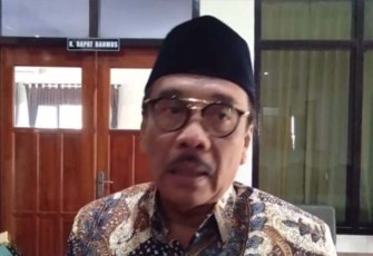 Ketua DPRD Kabupaten Trenggalek, Samsul Anam, saat di konfirmasi
