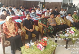 Kapolsek Teluk Segara saat Hadiri Pengukuhan Dewan Dakwah Islamiyah 