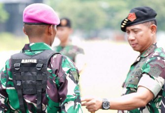 Panglima TNI saat Cek Kesiapan Pasukan Elit TNI AL di Cilandak
