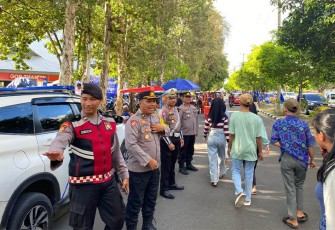 Kamseltibcarlantas) Operasi Mantap Brata (OMB) Telabang 2024 saat patroli di seputaran Kota Palangka Raya, Minggu (10/12/23) pagi.