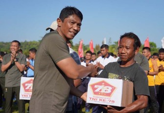  TNI Sultra Gelar Olaharaga Bersama dan Bhakti Sosial