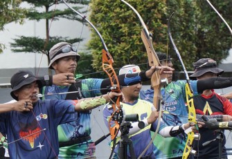 Lomba Panahan Nasional  di Lapangan Mako Wing Udara 1 Puspenerbal, Tanjungpinang, Minggu (10/12/2023).