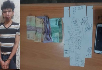Tersangka dan barang bukti saat diamankan