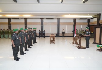 Sertijab dan Tradisi Laporan Korps Pejabat Kodam IX/Udayana